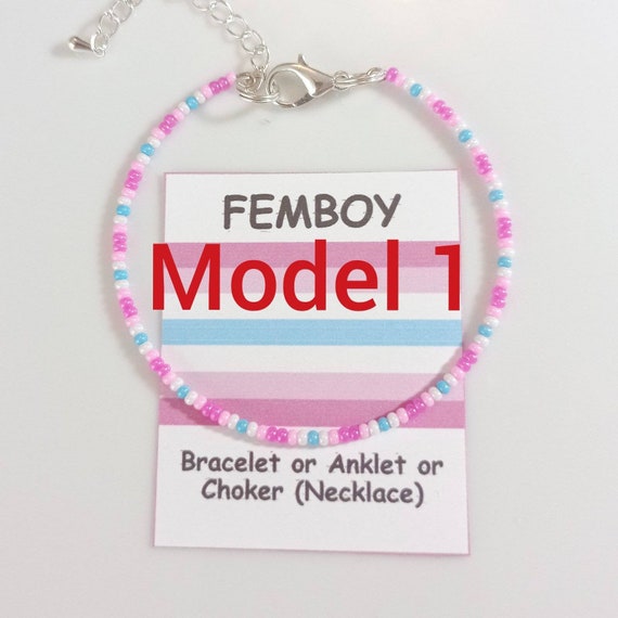 Femboy Bracelet or Anklet or Choker Necklace, Christmas Gift Idea 