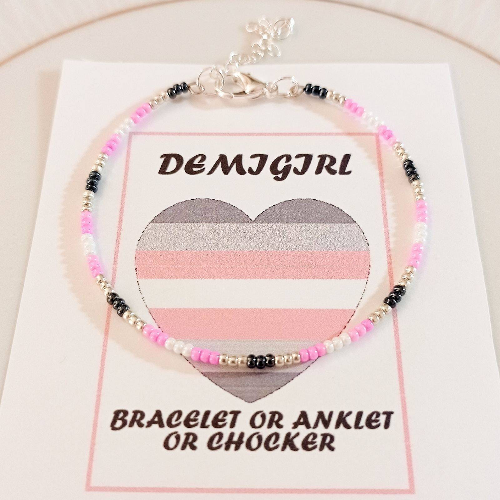 Femboy Pride Bracelet or Anklet or Choker Necklace, Christmas Gift Idea 