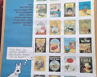tintin, originale vintage -nessuna copia-1990-casterman