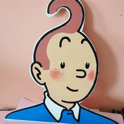 Tintin 1970年代　ベルギー　Casterman社　店頭用　厚紙看板 Tintin 1970年代 ベルギー Casterman社 店頭用 厚紙看板 Tintin in