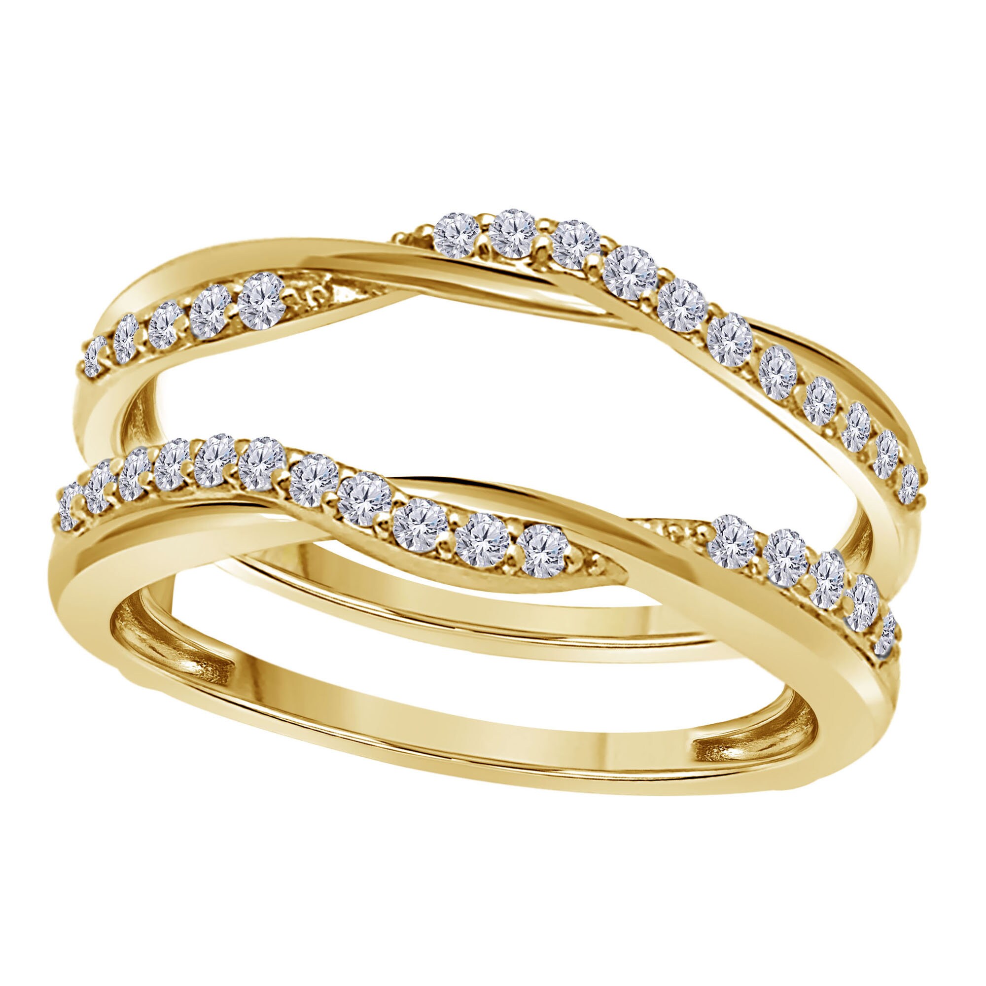 CZ Diamond Ring Enhancer Ladies Anniversary Wedding Band Etsy