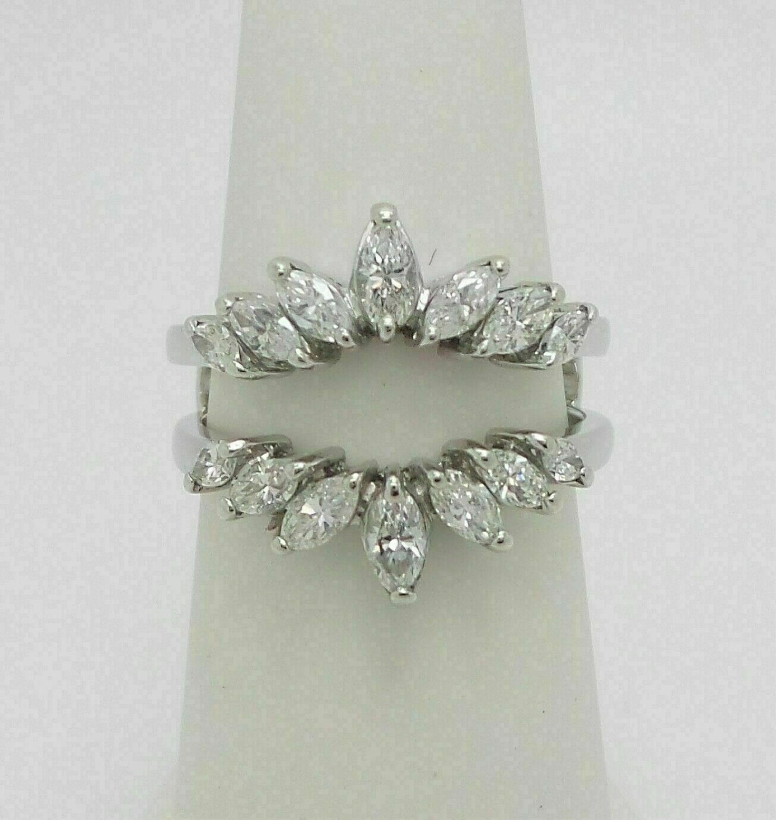 2.00 CT Simulated Diamond Marquise Enhancer Guard Wedding Wrap Etsy
