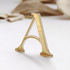 Acrylic Letters Gold Mirror , Custom Name Sign, 3D Wedding Decor, Adhesive Alphabet image 4