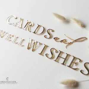 Acrylic wedding box sign, Cards and well wishes letters, Acrylic self adhesive letters for cards and well wishes box,custom adhesive letter