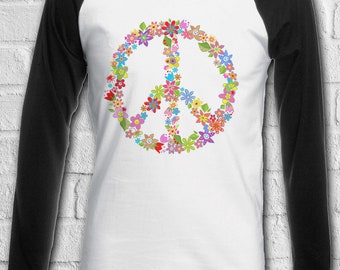 Peace Sign Flower Summer Cool Hipster Men Women Unisex Top Hoodie Sweatshirt 449