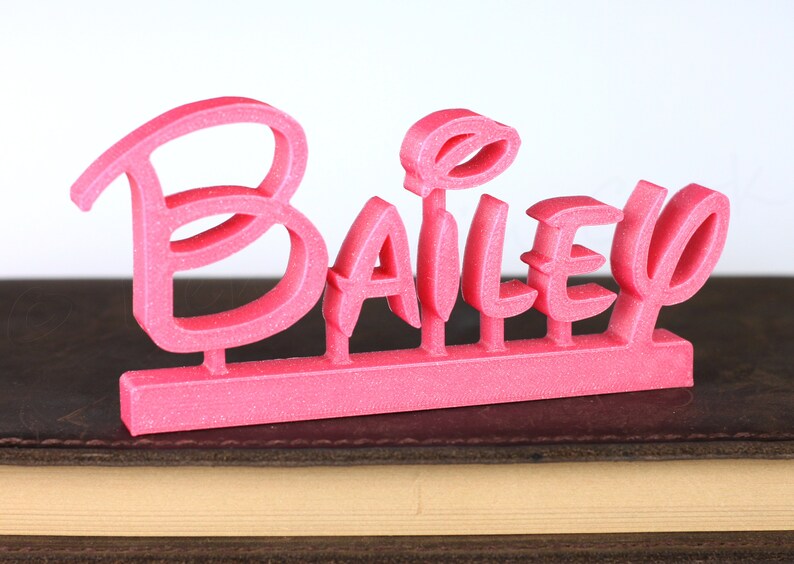 Disney Style name plate 2 Inch tall letters sit on desk or Etsy