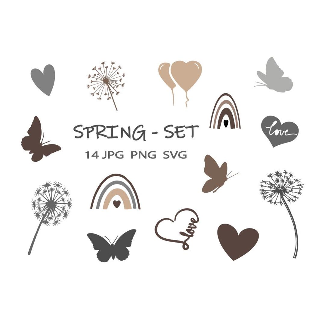 Spring Svg Boho Art, Butterfly Svg Modern Art for Baby Clothes ...