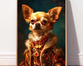 ルネッサンス・チワワのポートレート：面白い犬のアートプリント
