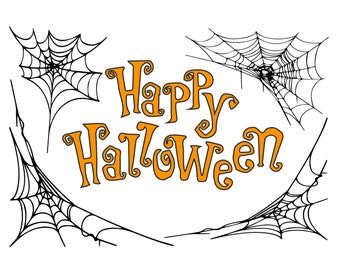 Sublimation designs spider web halloween png file. Printable wall art halloween svg file.