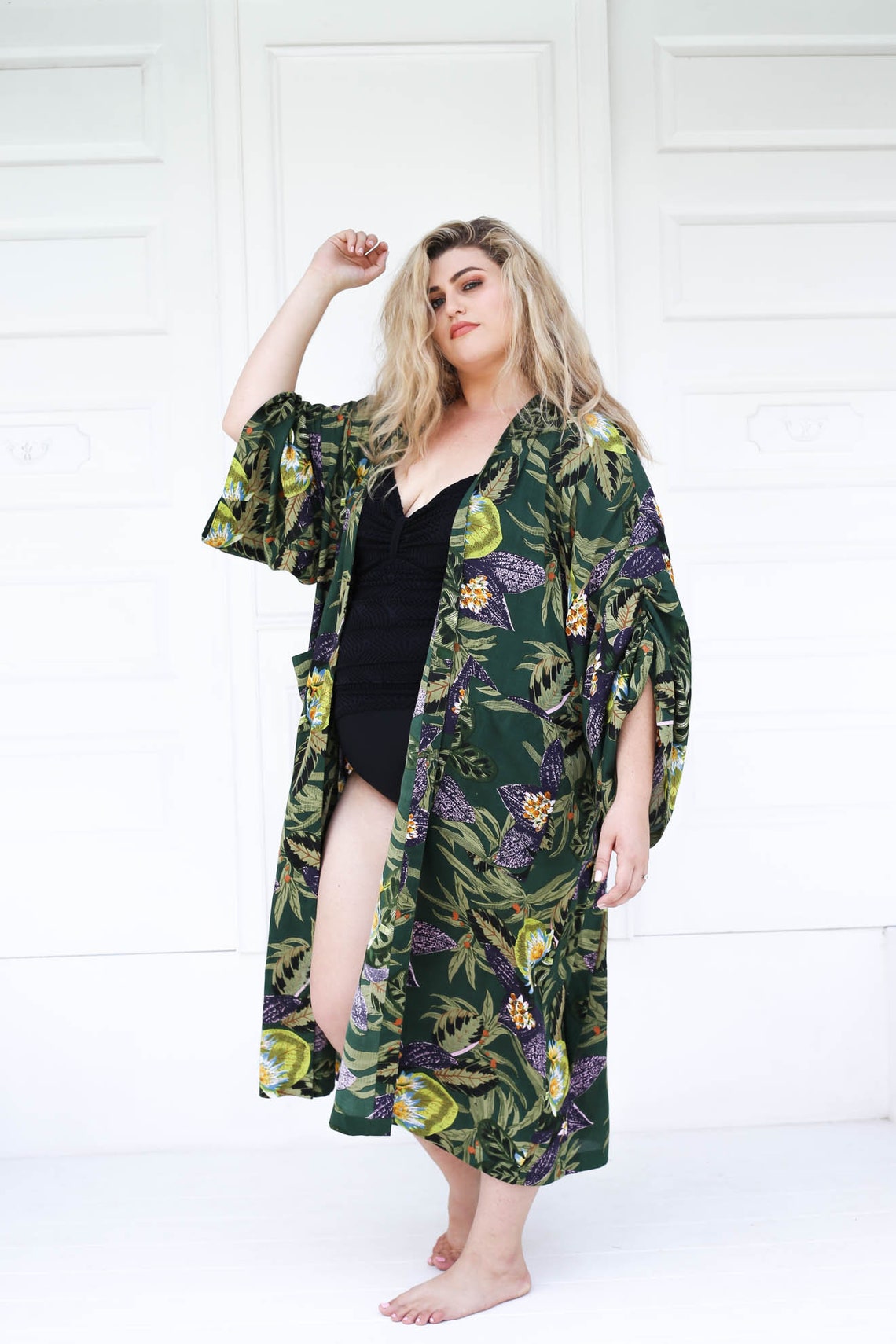Plus Size Kimono Duster/ Open Kaftan / Robe Kimono Duster Etsy