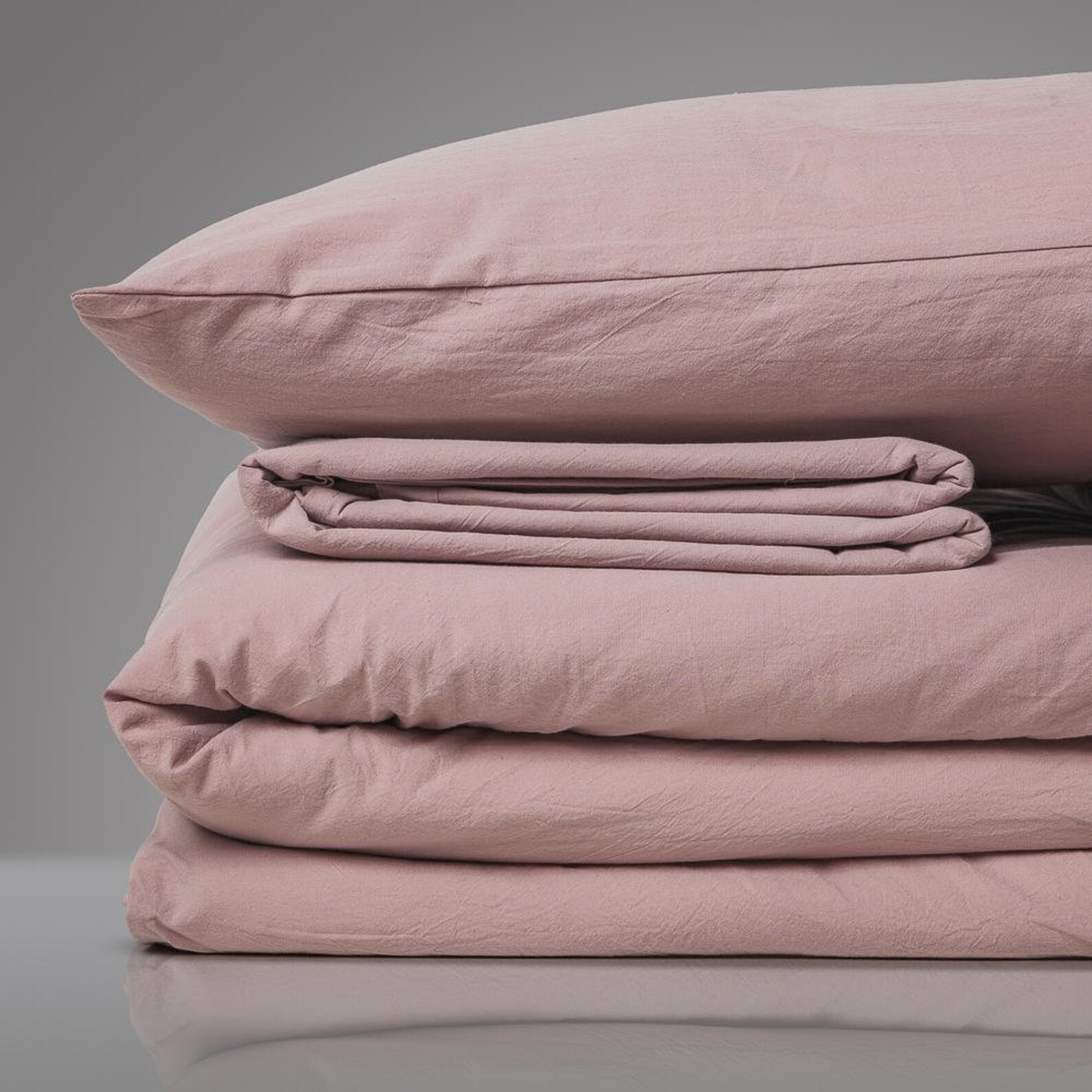 WASHED COTTON Pink Duvet Bedding Set Organic Cotton Bedding Etsy