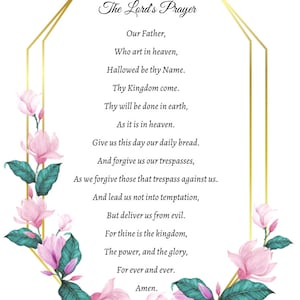 The Lord&#39;s Prayer Scripture Print