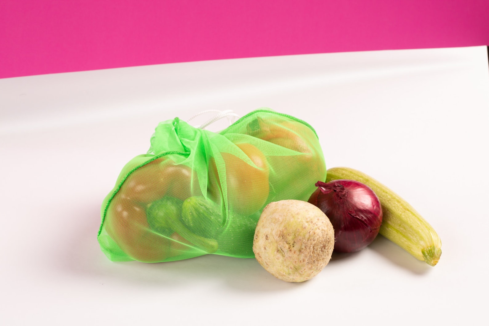 Set of 3 Green Produce Bags Produce Bulk Bags Mesh Bags Etsy