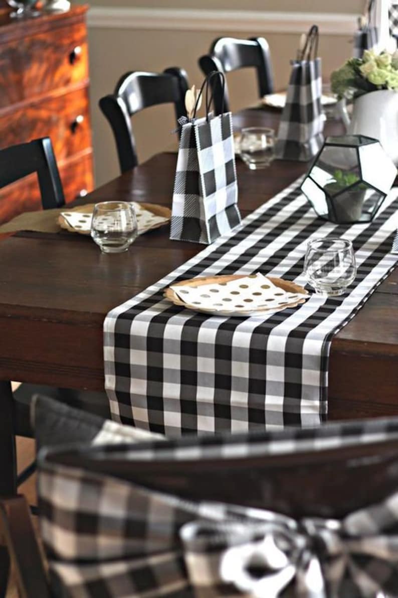 Buffalo Plaid Table Runner 4 set of Placemat Kitchen Dining Etsy