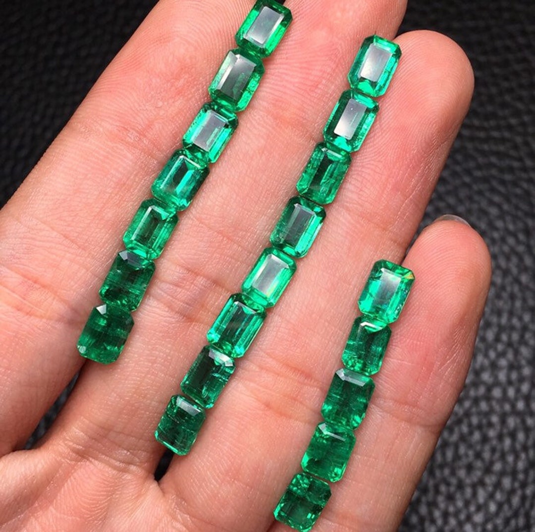 Certified 6x4mm Natural Emerald Octagon Cut Top AAA Quality Etsy