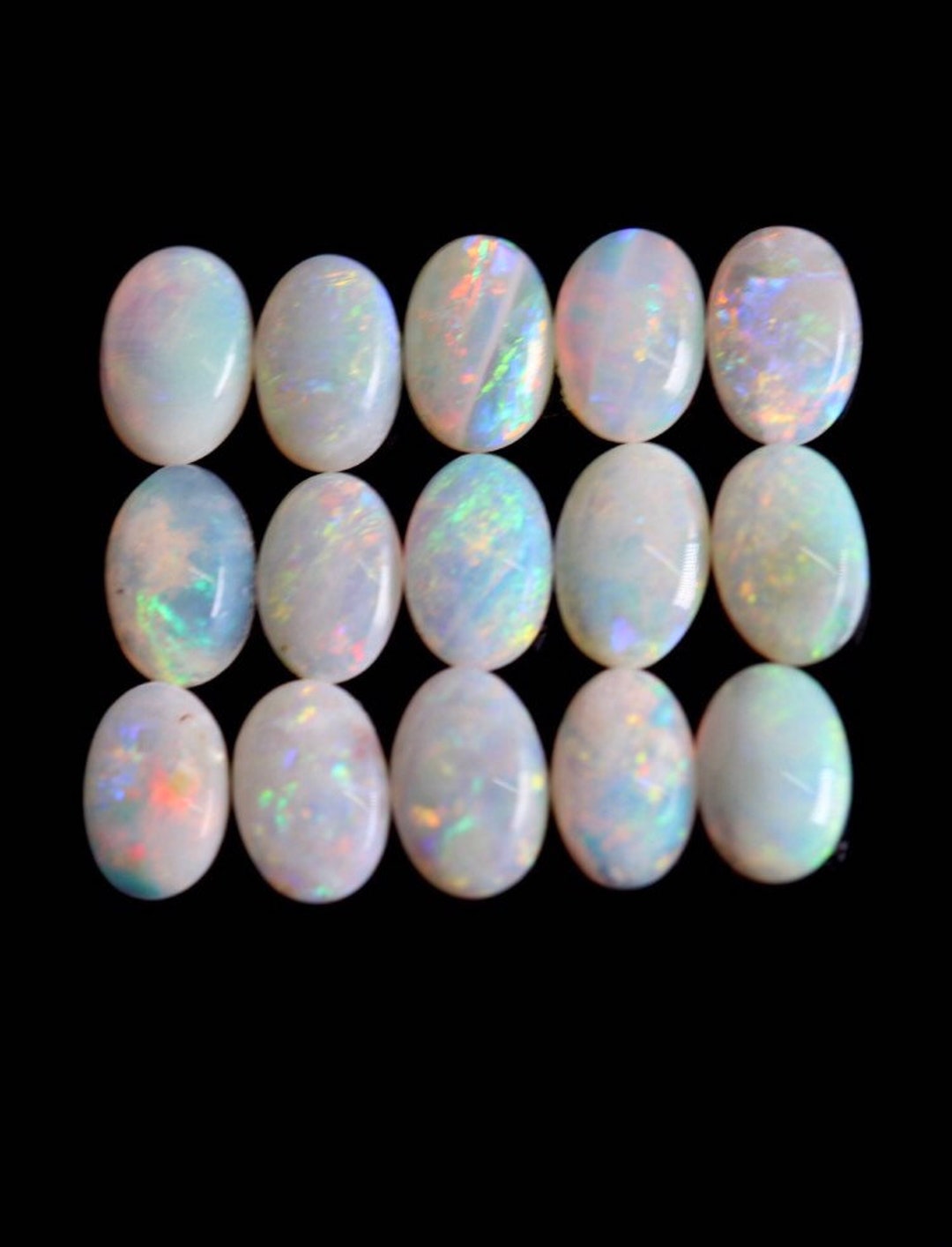 Natural Australian Opal 6x4mm Smooth Oval Cabchon Top AAA Quality Loose