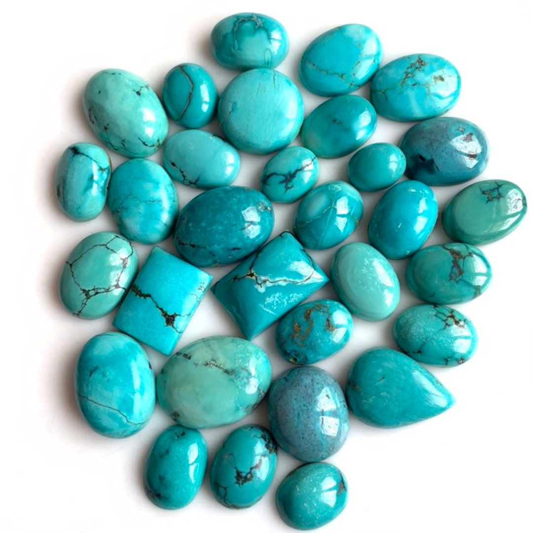 212 Crts Natural Wholesale Lot Turquoise Smooth Cabochon - Etsy