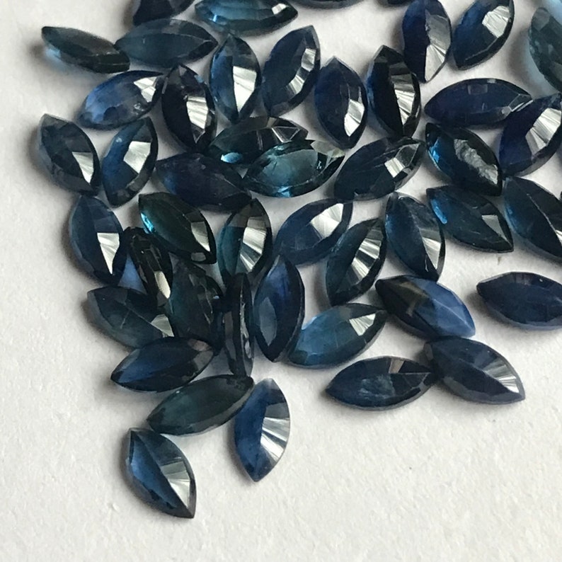 Price Per Lot 5 Pcs 3x6mm Natural Montana Sapphire Faceted Marquise Gemstone Loose Montana Sapphire Marquise Faceted