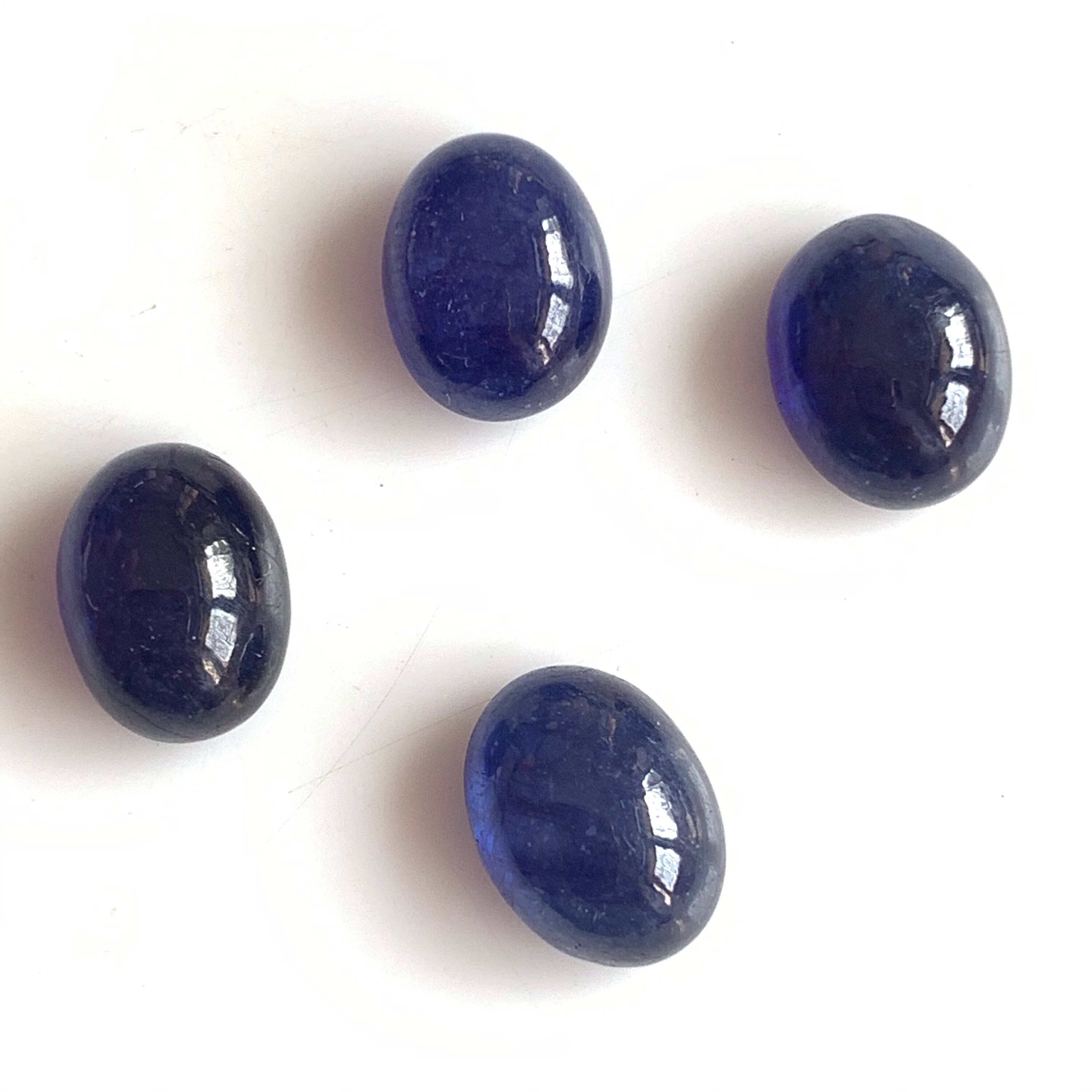 2 Pcs 8x10mm Natural Sapphire Oval Cabochon Gemstone Loose Etsy