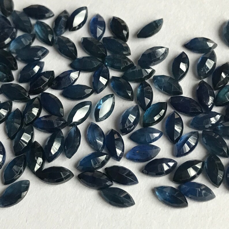 Price Per Lot 5 Pcs 3x6mm Natural Montana Sapphire Faceted Marquise Gemstone Loose Montana Sapphire Marquise Faceted