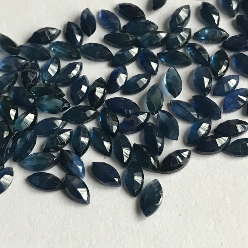 Price Per Lot 5 Pcs 3x6mm Natural Montana Sapphire Faceted Marquise Gemstone Loose Montana Sapphire Marquise Faceted