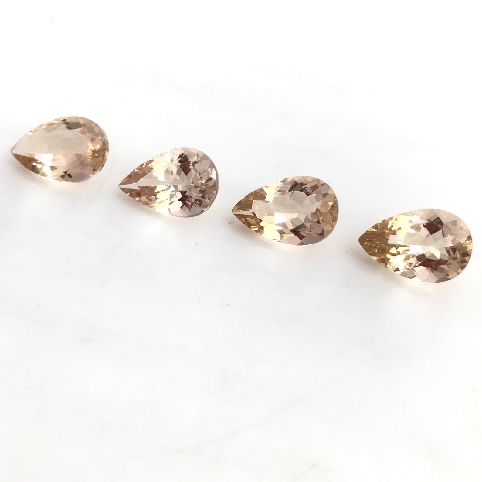 2 Pcs 7x10mm Natural Round Faceted Gemstone Loose Etsy