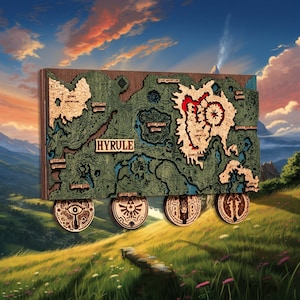 Hyrule 3D Key Holder with Keychains