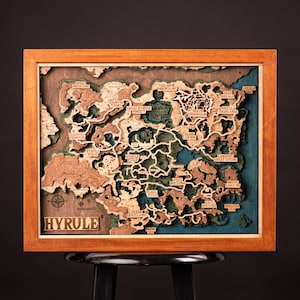 Spécialement pour les fans - Hyrule 3D Wood Map