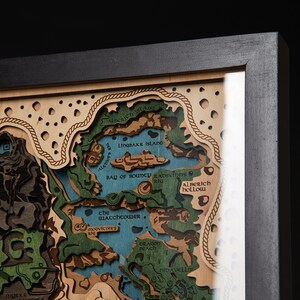Carte en bois 3D du champ de bataille divin