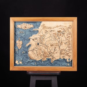 Het rad des tijds houten 3D-kaart