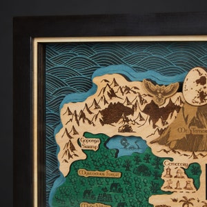 Mapa 3D de la isla Koholint, regalos personalizados para jugadores
