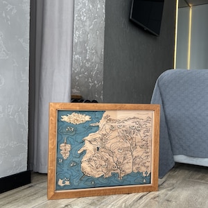 The Wheel Of Time 3D-houten kaart, gepersonaliseerde Tar Valon-kaart, lasergegraveerde kaart