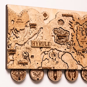 Hyrule 3D Key Holder With Keychains Natural Edition