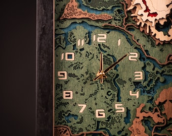 Hyrule 3D Wooden Wall Clock