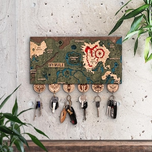 Hyrule 3D Key Holder • Geeky Home Decor • Handmade Fan Art • Perfect Gift Idea
