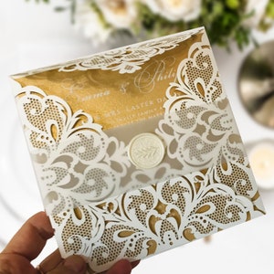 Invitations Wedding Laser Cut Wedding Covers Cream Gold Birthday Invitations Invitation for Baptism