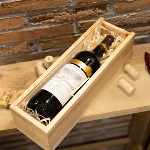 GIFT for DAD wooden wine box, personalized wooden crate for a gift, birthday, anniversary wedding, wine box, Christmas image 7