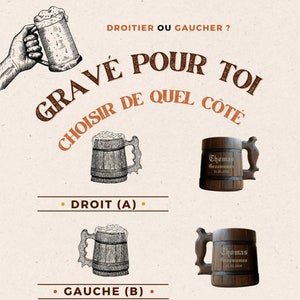 Cadeaux chope à Bière en Bois Personnalisée Meilleures Idées image 5