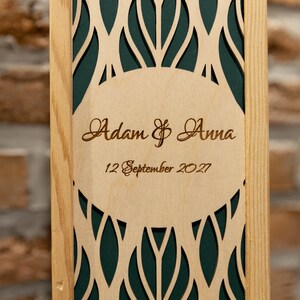 GIFT for DAD wooden wine box, personalized wooden crate for a gift, birthday, anniversary wedding, wine box, Christmas image 3