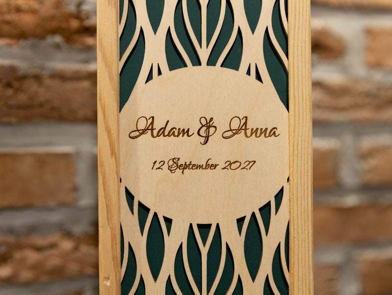 GIFT for DAD wooden wine box, personalized wooden crate for a gift, birthday, anniversary wedding, wine box, Christmas image 3