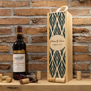 GIFT for DAD wooden wine box, personalized wooden crate for a gift, birthday, anniversary wedding, wine box, Christmas image 2