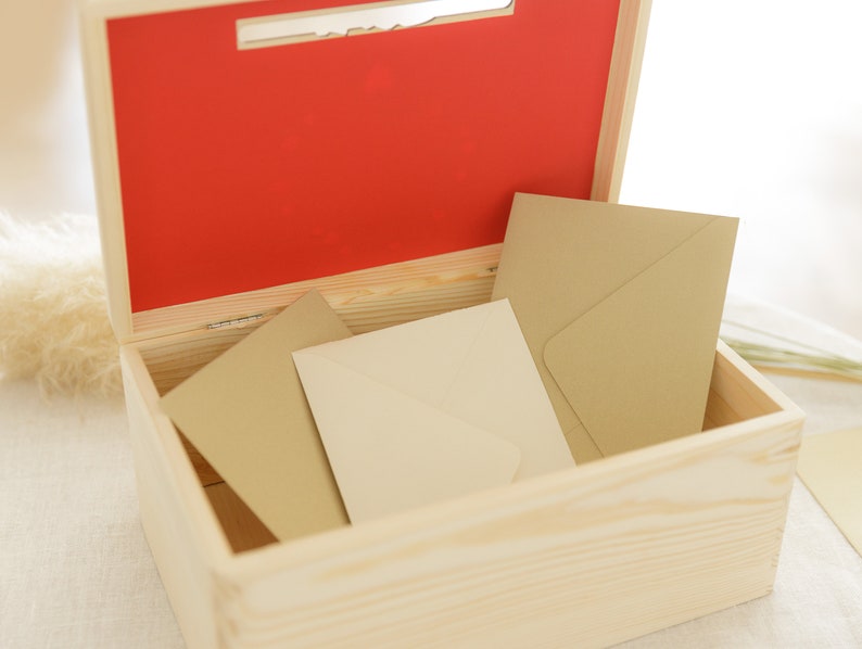 Boîte en bois personnalisée avec gravure arbre enveloppe boîte cadeau de mariage baptême image 9
