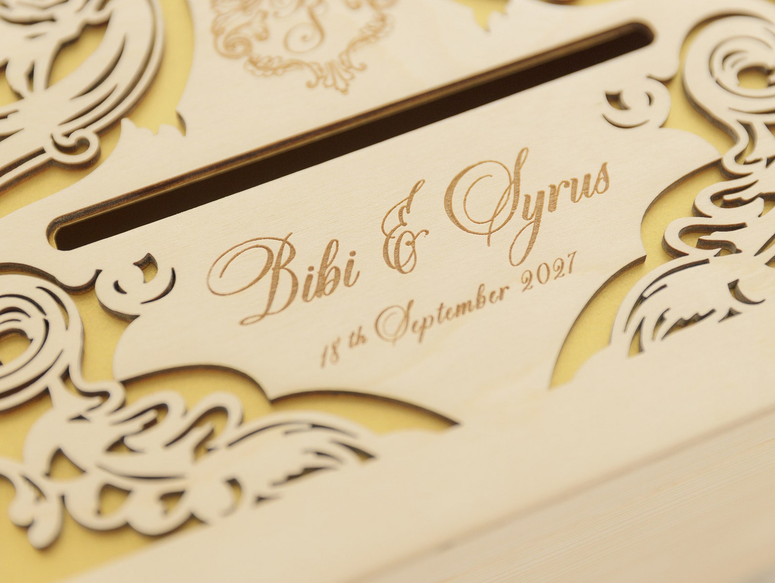 Personalized Wooden Envelope Box With Engraving Wedding Gift Etsy