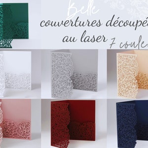 Invitations de mariage découpées au laser Couvre Couvertures découpées au laser Enveloppe DIY Cartes de mariage anniversaire baptême