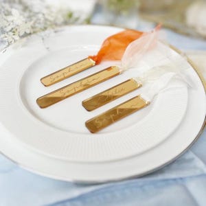 Cartes De Place En Acrylique Avec Ruban, Cartes De Lieu De Mariage De Luxe, Cartes De Nom D'invité De Mariage, 20 Pièces, Marque place