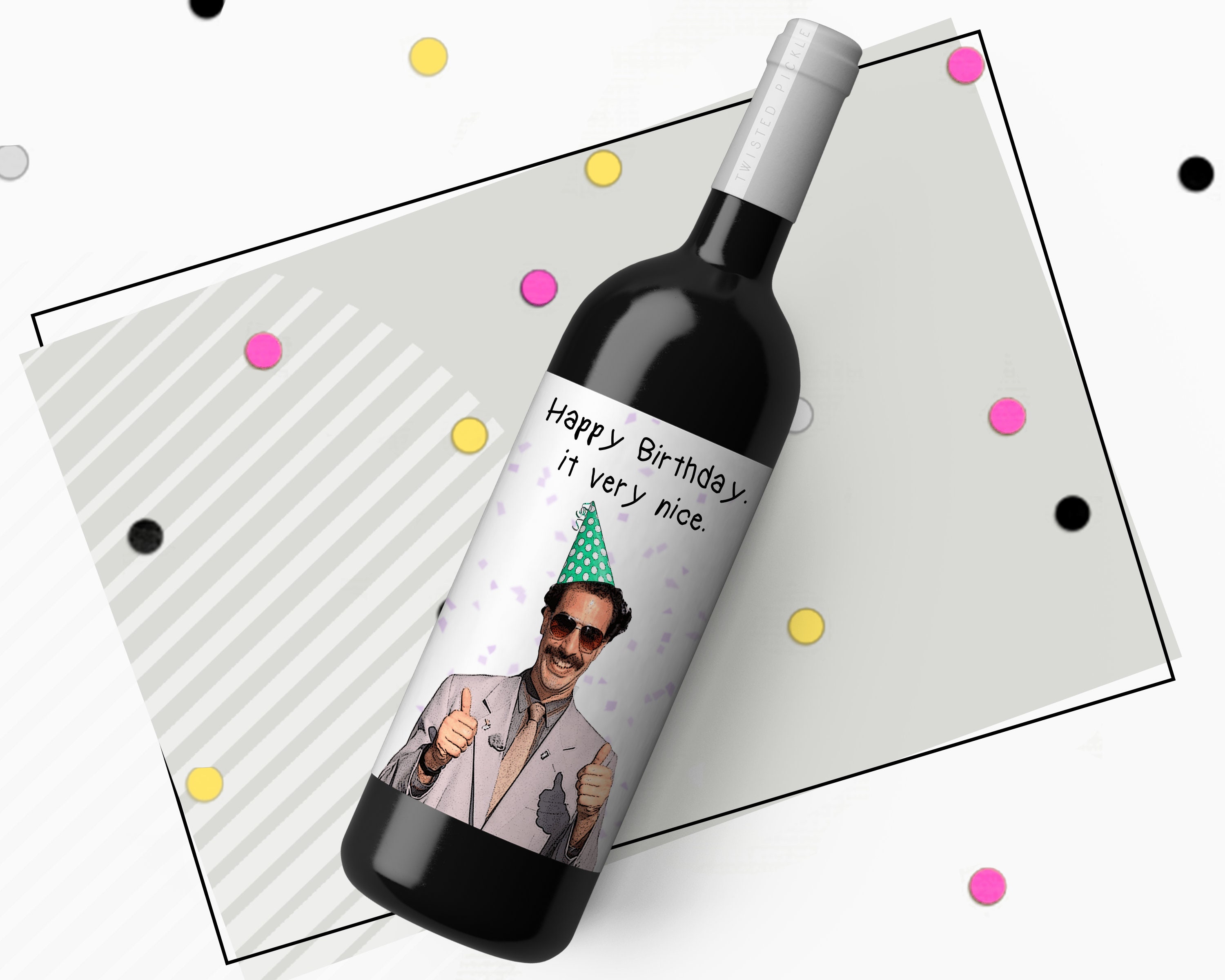 Happy Birthday Borat Very Nice Quote Borat Movie Funny Etsy Nederland
