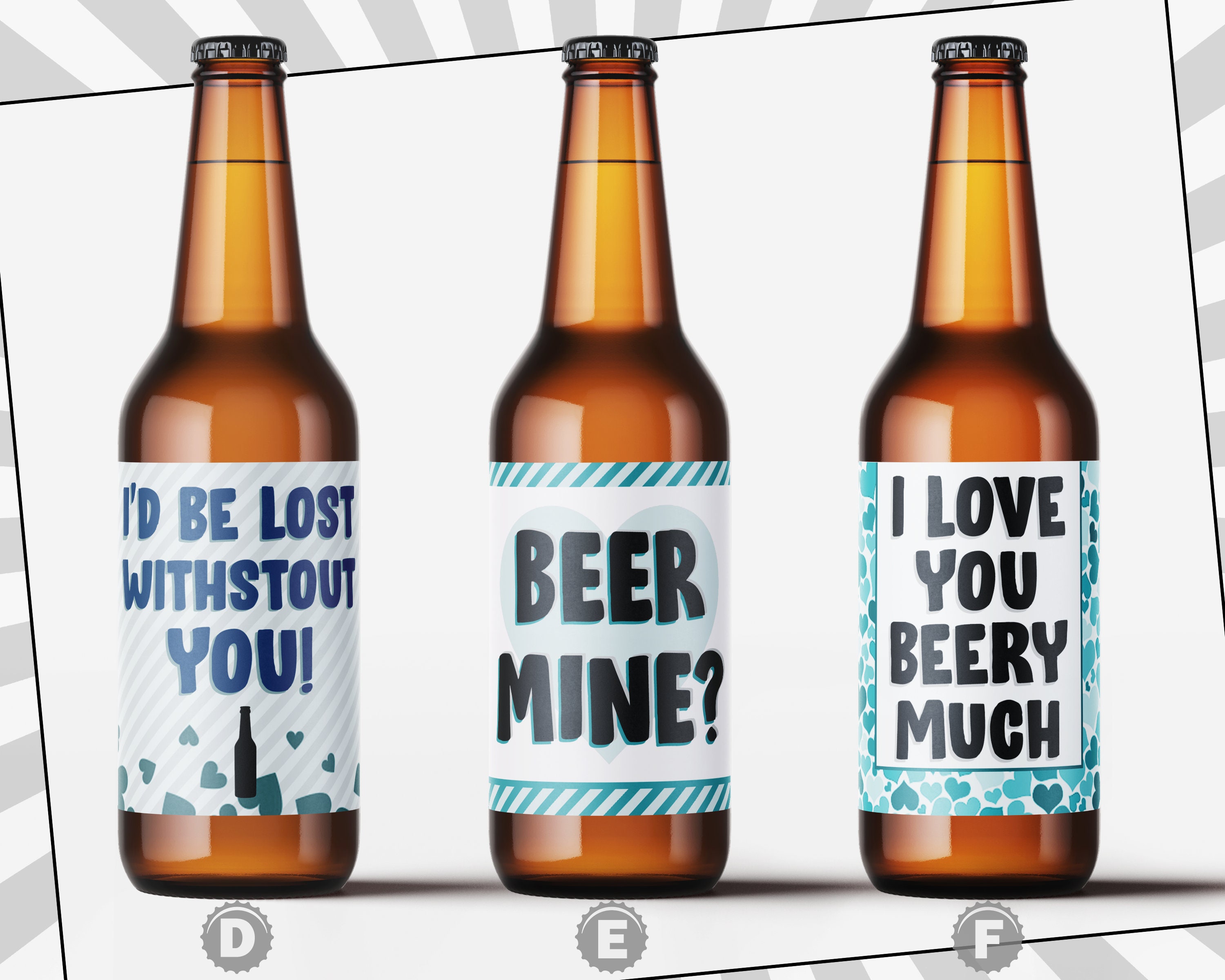 Men's Beer Birthday Funny Bottle Labels Anniversary 2021 Etsy
