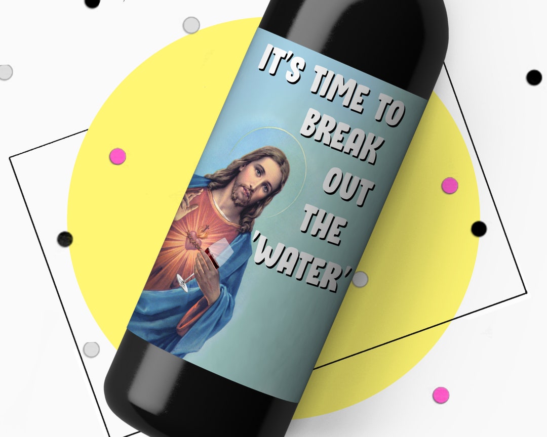 Jesus Label Funny Jesus Wine Label: Unique Novelty Gift - Etsy UK