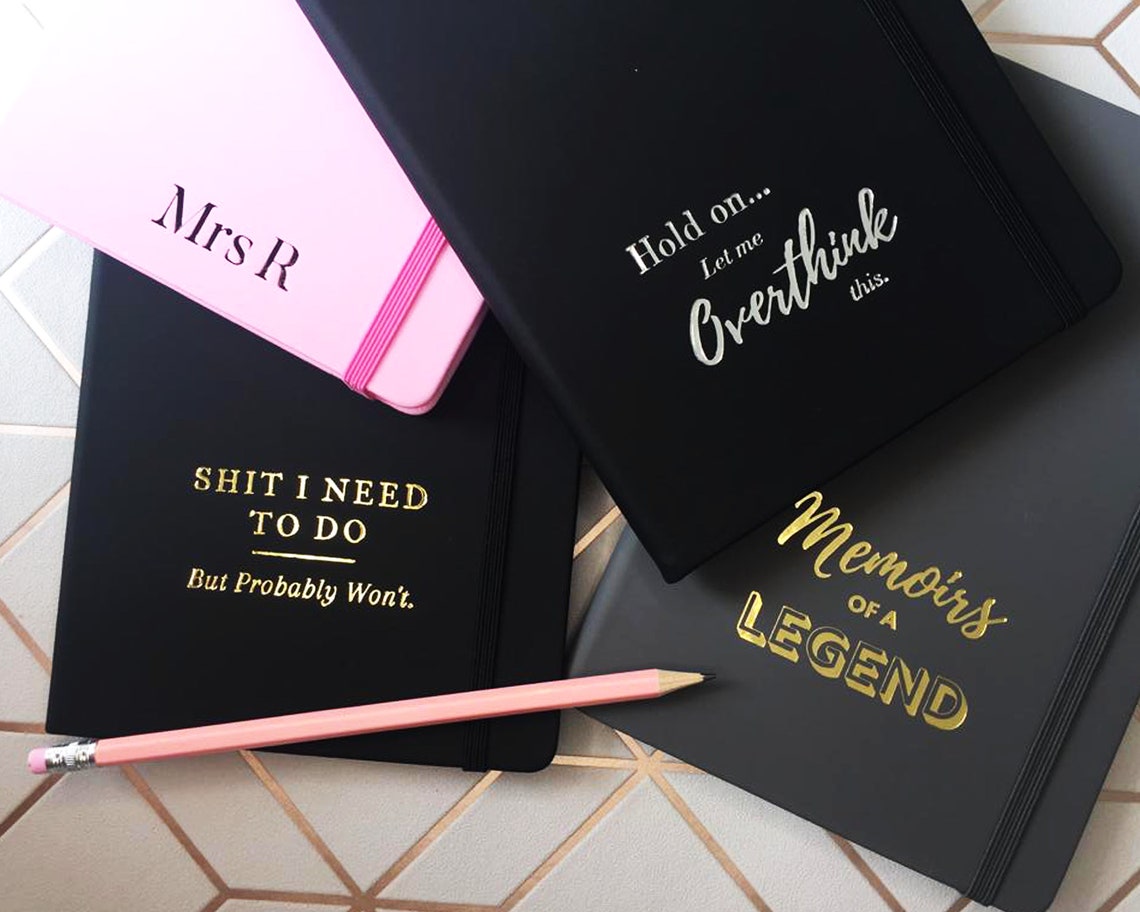 Funny Personalised Notebook Funny Gift for Him or Her Gold - Etsy UK