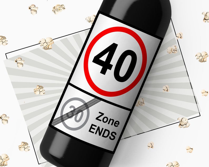 40. Geburtstag Wein Geschenk Meilenstein Geburtstag Alkohol Etsy
